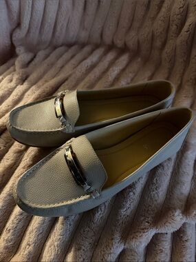 MICHAEL Michael Kors Cream Leather Bit Loafers